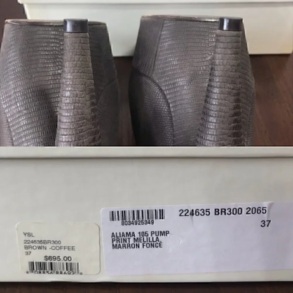 YVES SAINT LAURENT RIVE GAUCHE PLATFORM heels 7 (37)